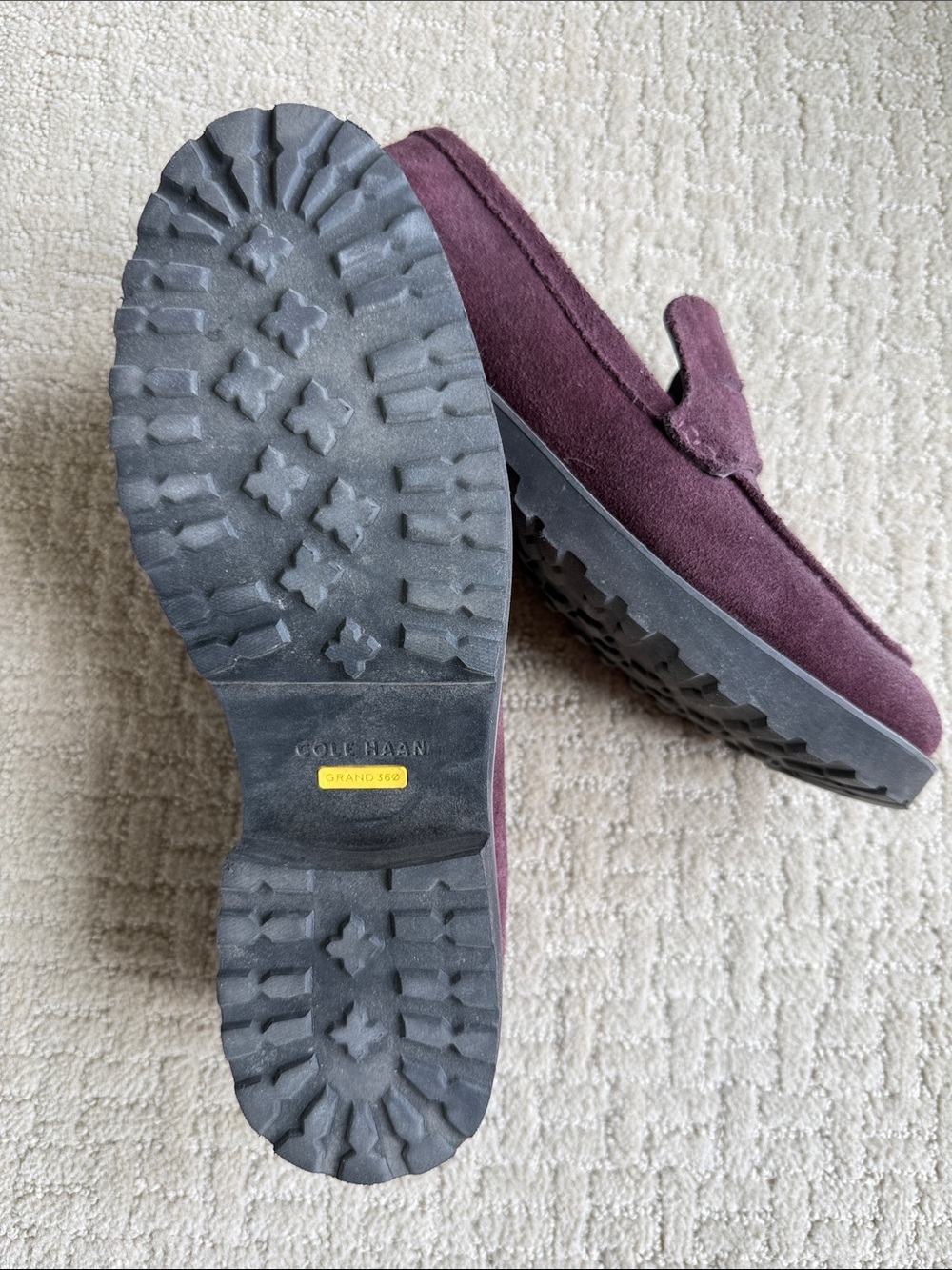 Cole Haan Burgundy Suede Penny Loafers size8 1/2 - Picture 8 of 9